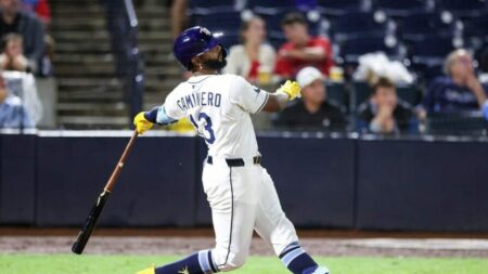 Junior Caminero pega su 2do jonrón de oro en cinco días para los Rays