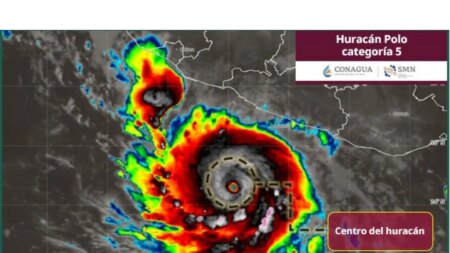 El huracán Polo se intensifica a categoría 5 en menos de 24 horas: cuáles son las zonas de México en alerta hoy