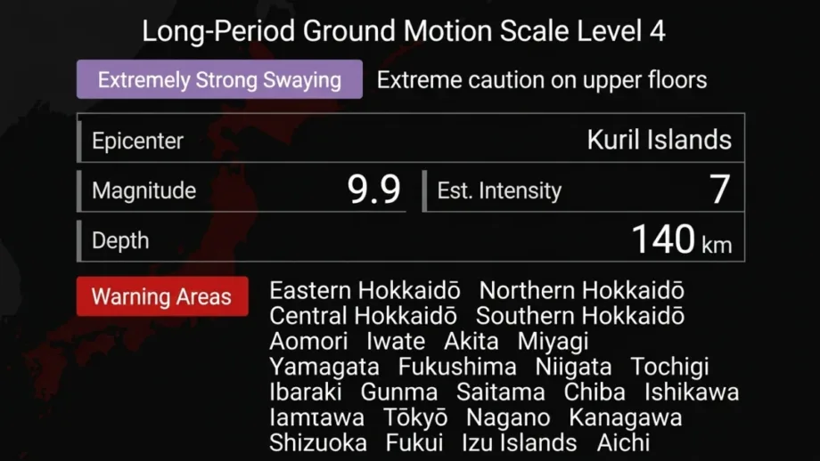 Japón emite por error alerta sísmica por terremoto de magnitud 9,9