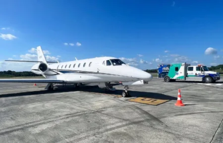Avión de matrícula dominicana se sale de pista durante aterrizaje en Texas Avión de matrícula dominicana se sale de pista durante aterrizaje en Texas