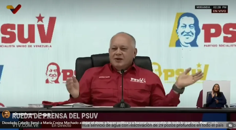 Diosdado Cabello llama a María Corina Machado a dejar el "show" tras su regreso a Venezuela
