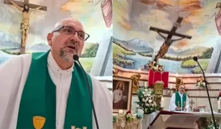 Cruz cae sobre sacerdote “Un día, todos los que estamos aquí vamos a morir”