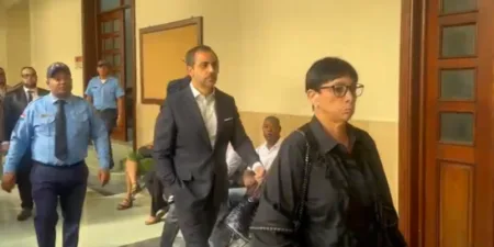 Hermanos Espaillat llegan al Palacio de Justicia