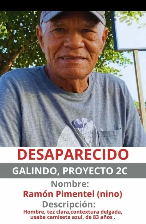 Buscan a hombre de 83 años desaparecido en Galindo