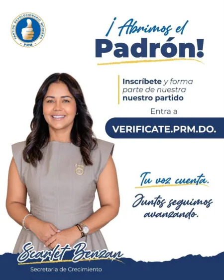 Scarlet Benzan llama a fortalecer el padrón PRM