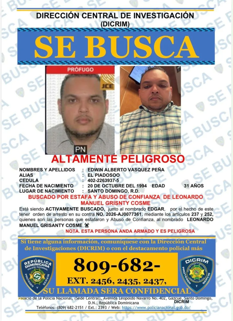 Policía busca a siete prófugos por homicidio, robos