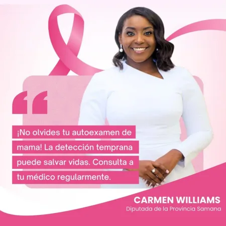 Carmen Lidia envía mensaje de amor y esperanza a las mujeres dominicanas en el Día Mundial de la Lucha contra el Cáncer de Mama
