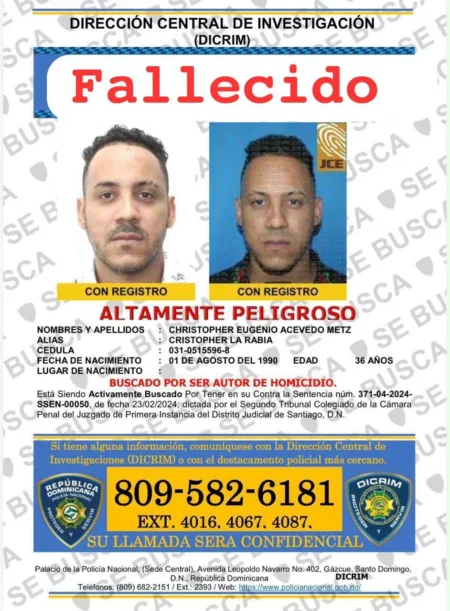 "La Rabia", abatido por el DICRIM en Santiago, estaba vinculado a múltiples asaltos y tenía nueve registros policiales