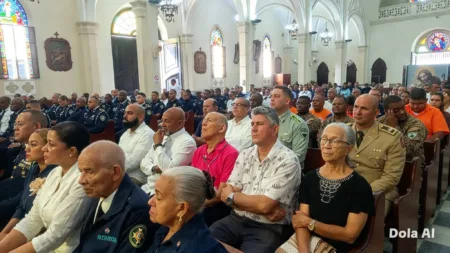 Dirección regional PN en Espaillat celebró eucaristía en honor a San Judas Tadeo, su Santo patrón