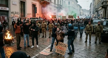 Italia aumenta la vigilancia policial ante nuevas protestas por la guerra y la inflación