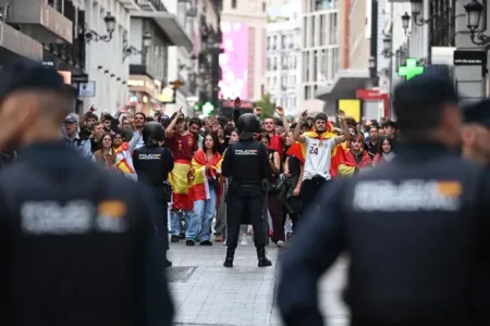 Un policía herido y cinco detenidos en protestas en Madrid